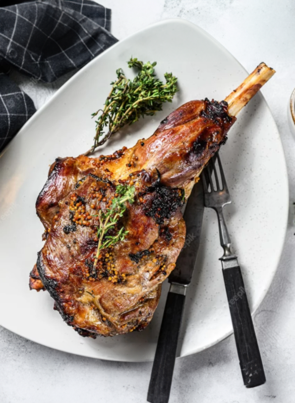 Pernil de cordero al horno